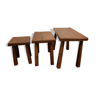 Brutalist pull out tables, 1970