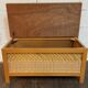 Vintage 1960s rattan toy chest