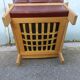 Danish vintage armchair light oak and leather.