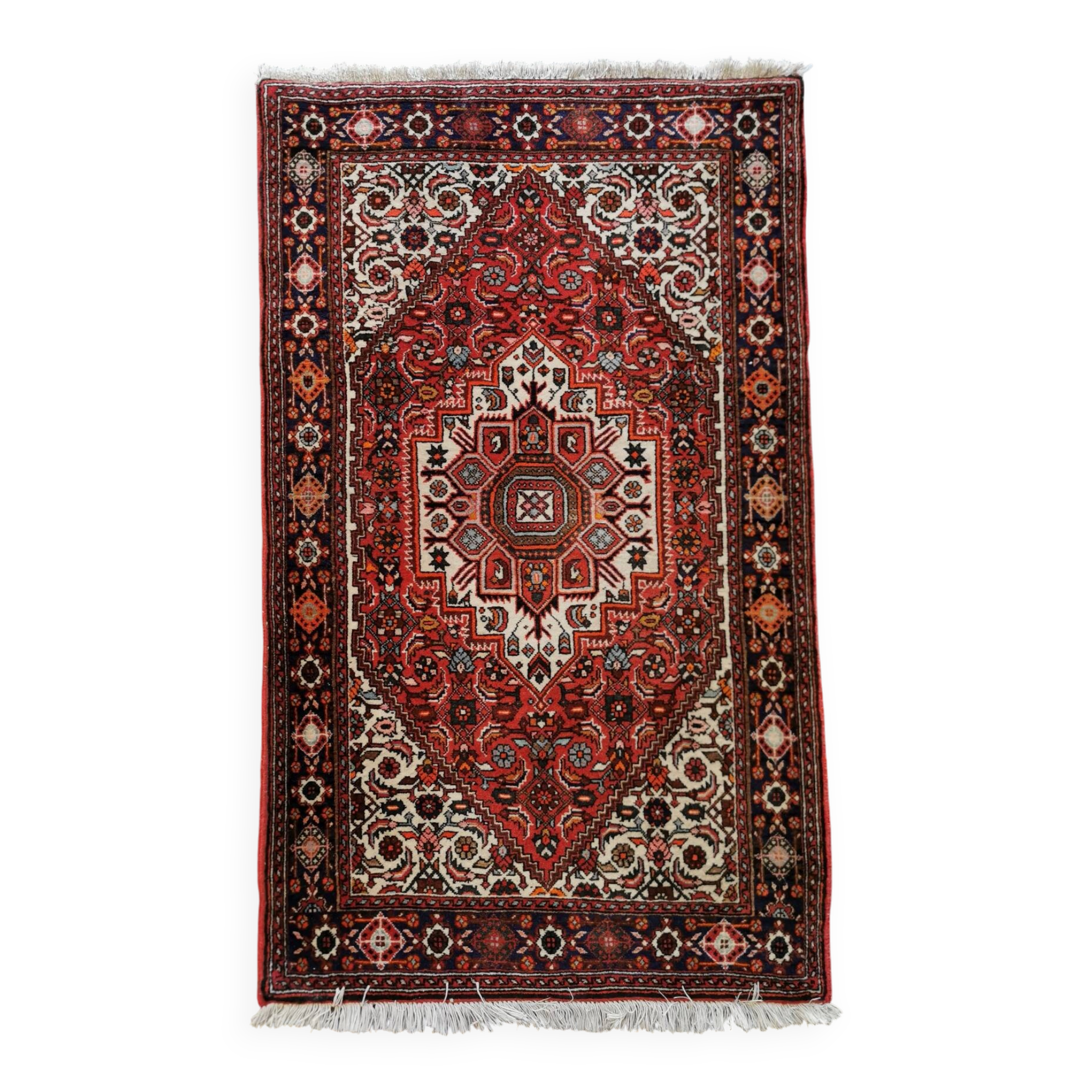 Hand-knotted Persian carpet from Iran, 128 x 76 cm.