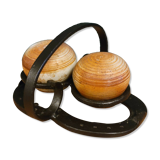 Grès du Marais - salt and pepper salt and pepper on horseshoe support