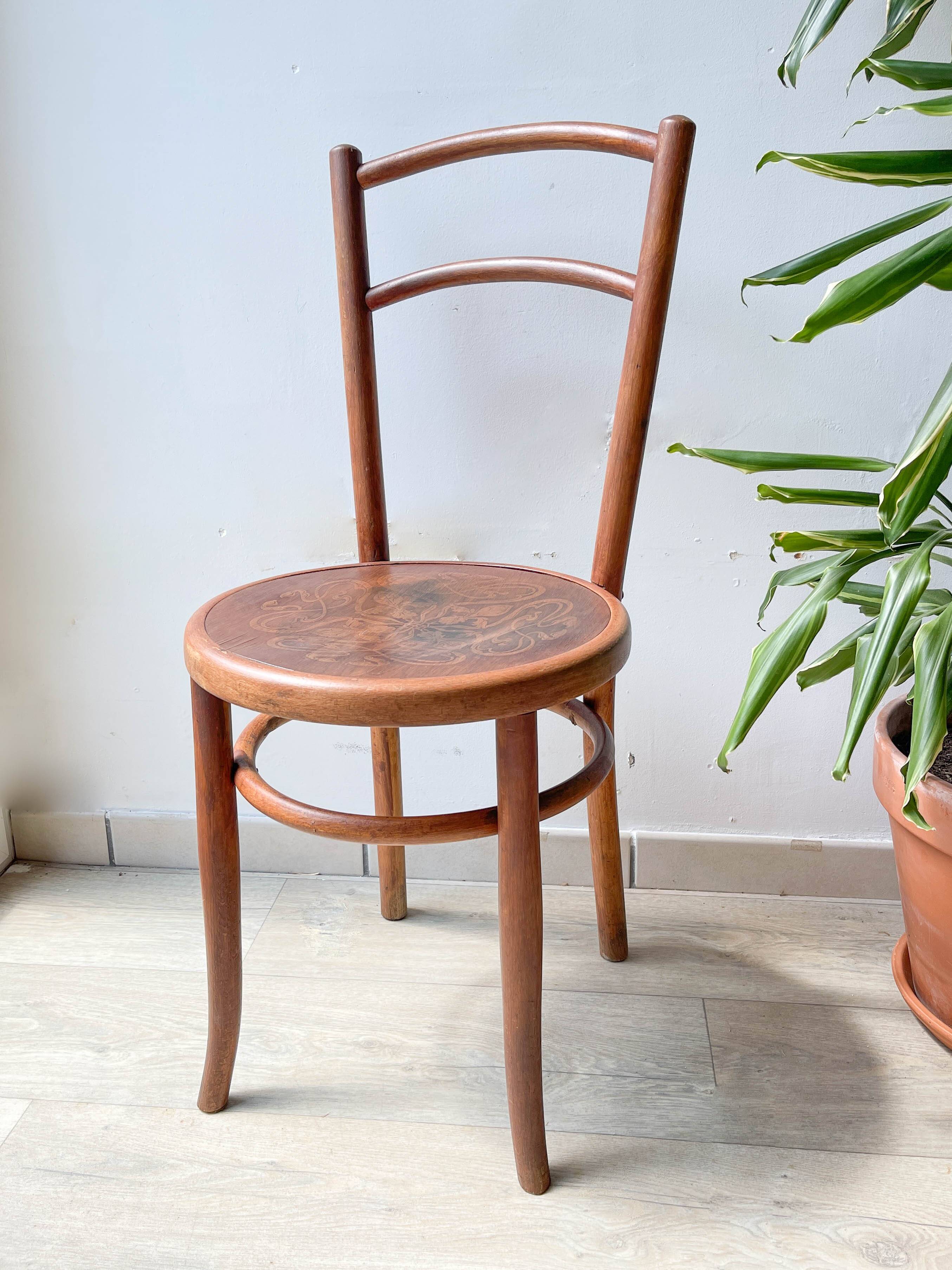 Fischel bistro chair engraved 1920