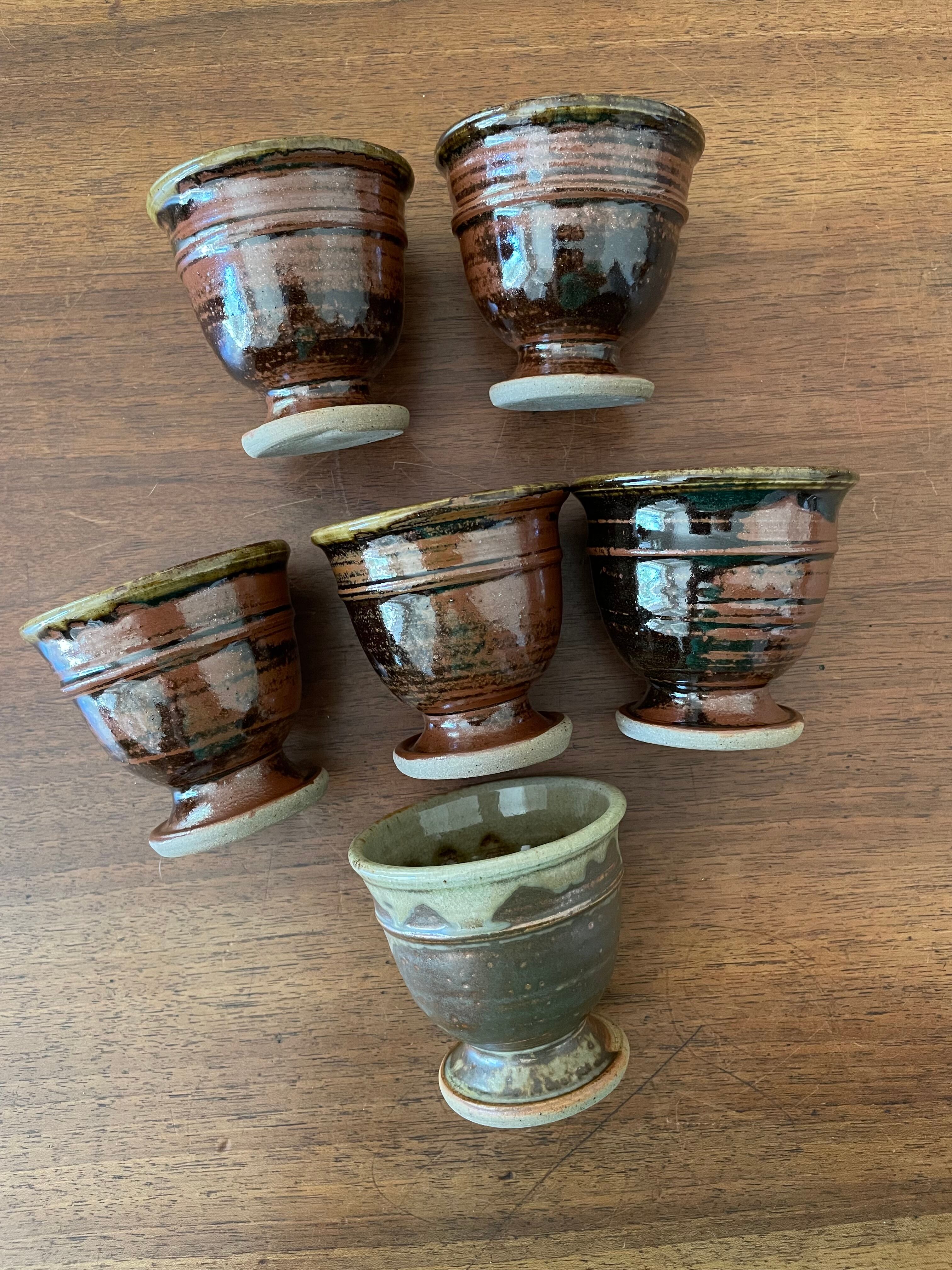 Pyrite stoneware coffee cups La Borne
