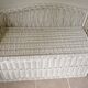 Trunk storage painted rattan bench