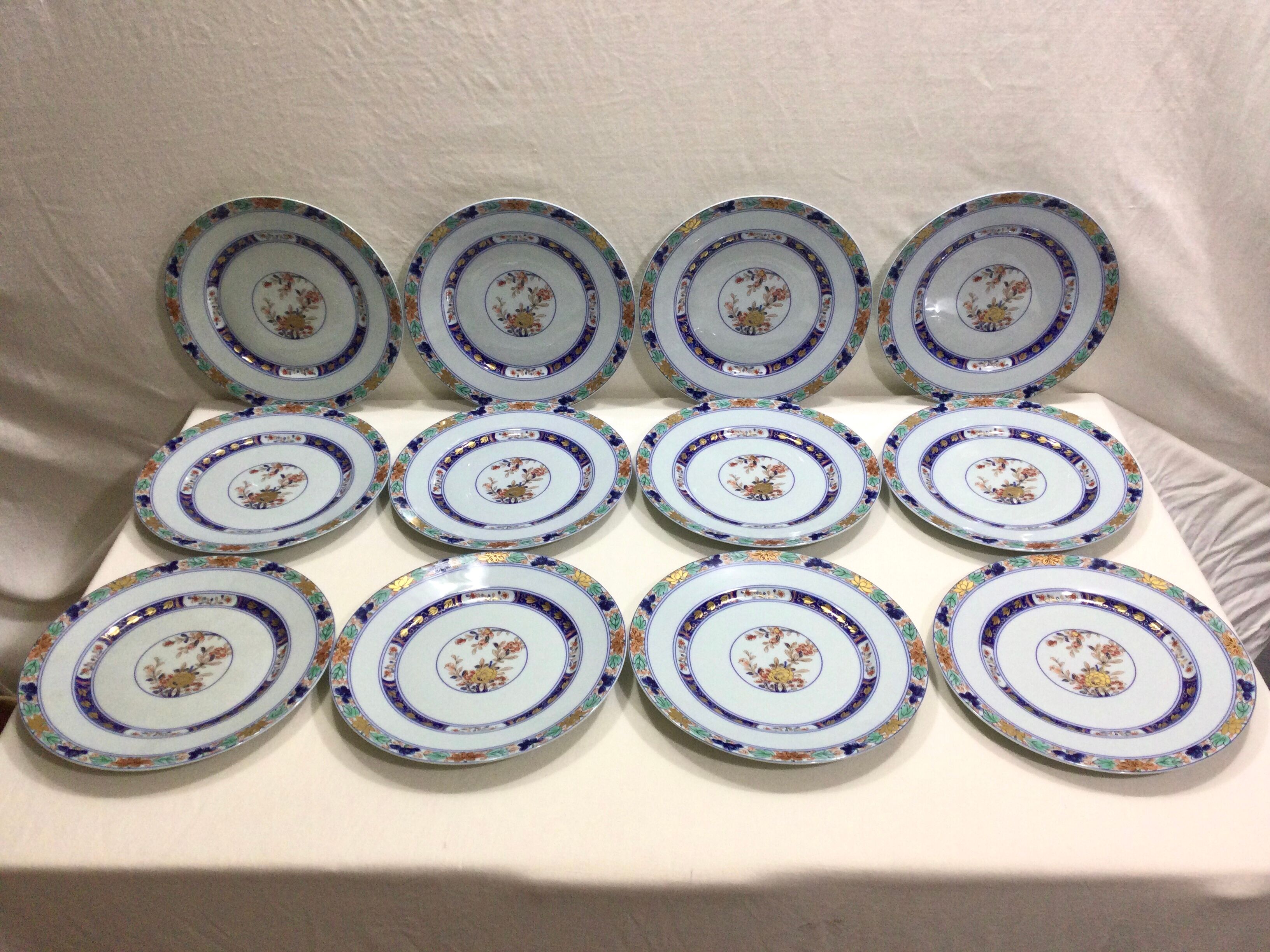 Raynaud & cie - service of 12 flat plates "koutani" in limoges
