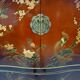 Vintage Chinese red and gold cabinet with flowers and birds (lacquer cabinet)