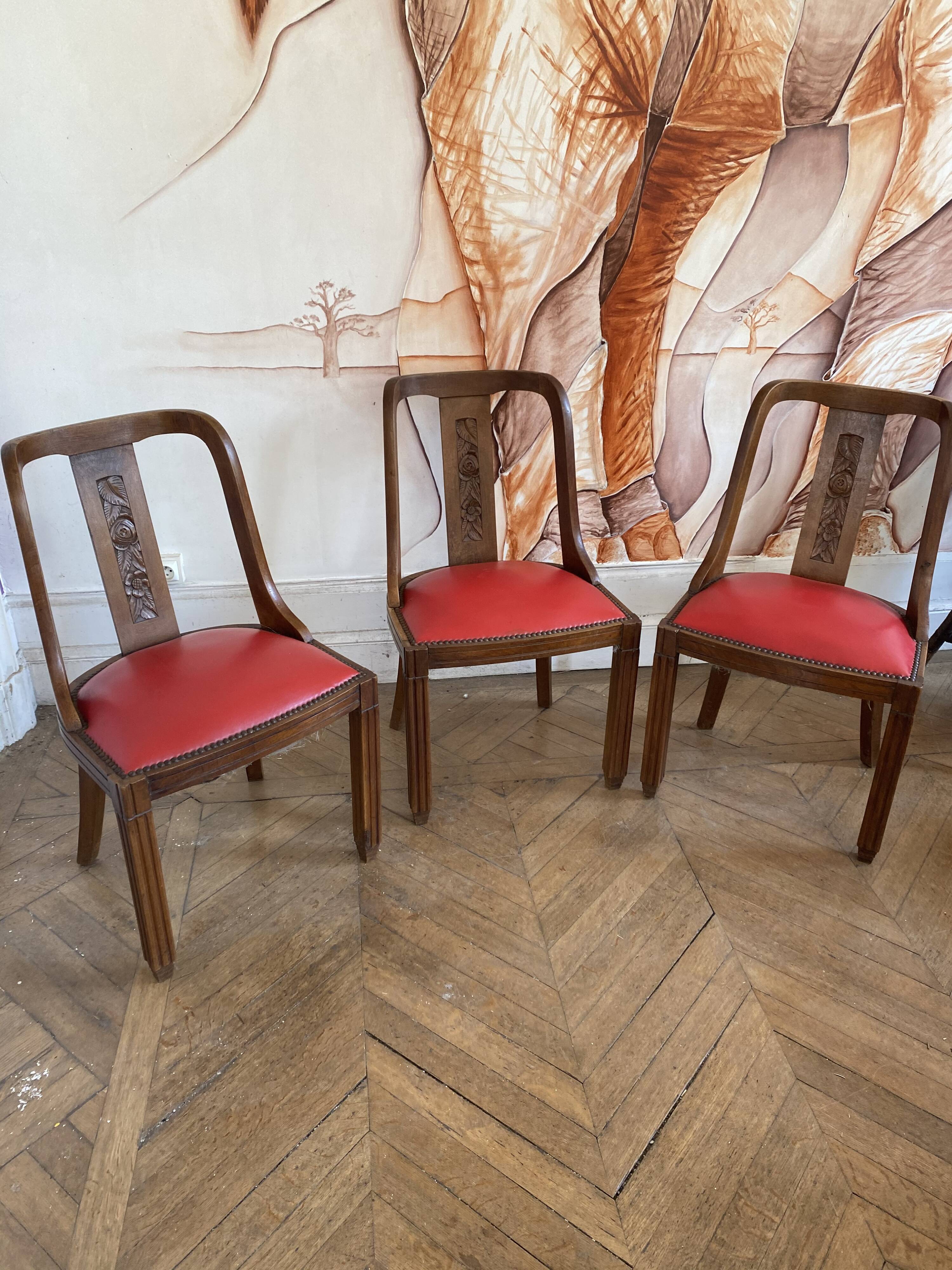 Chaises art déco gondole