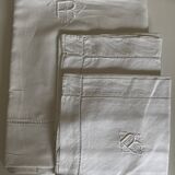 Set drap paire de taies en fil de lin de trousseau largeur 240cm RT