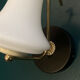 Wall lamp gooseneck brass and tulip glass opaline white decoration vintage lighting fixture