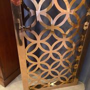 Vintage copper screen panel, sculpted, 1970s/80s, metallic color