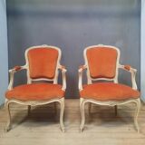Pair of Louis XV "cabriolet" armchairs