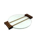 Plateau en verre art déco, France années 1930