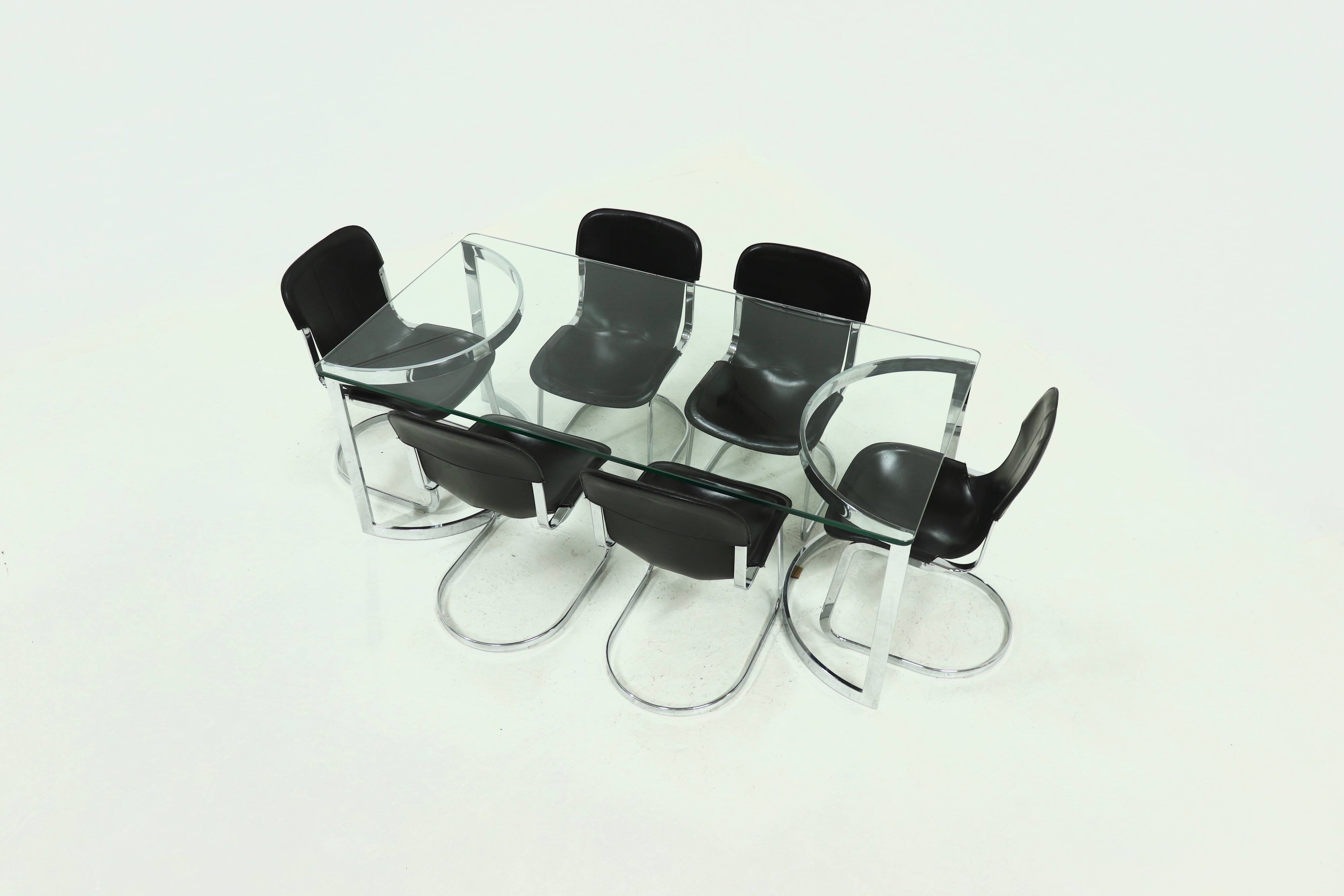 Italian Modern Dining Set by Cidue 1970s