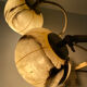 Pair of vintage art deco lamps, albatre marble brass, 30 years