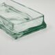 Vintage rectangular plateau in thick pale green glass.