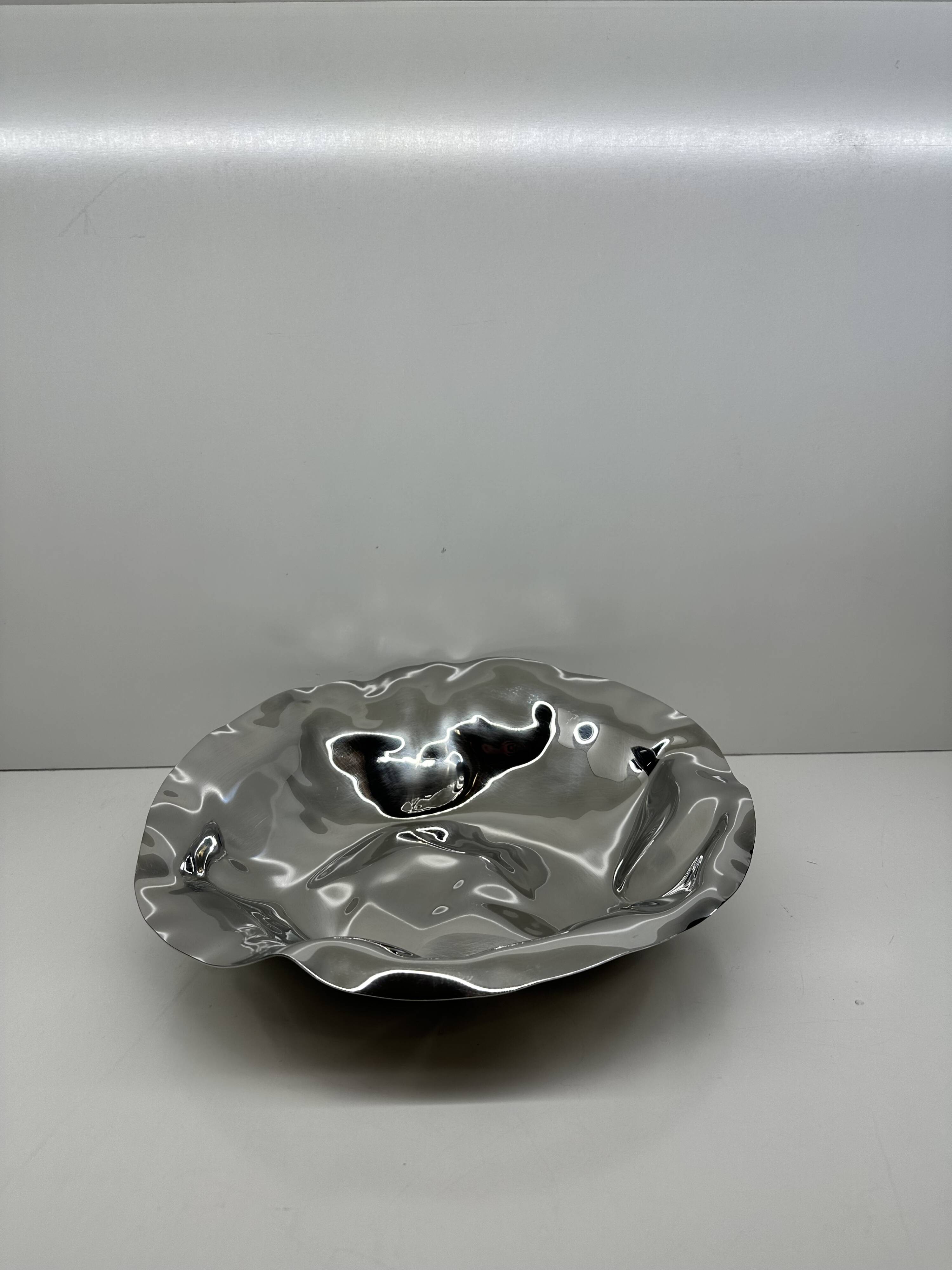 Corbeille Sarrià Lluís Clotet pour Alessi 2000 Acier Inoxydable Chromé Poli
