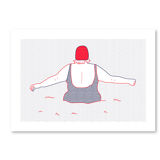 Illustration A4 naiade no. 2/8 bretagne baigneuse mer