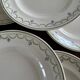 Set of 6 vintage plate dishes in faience, Violetta model from Longwy, 1900s.