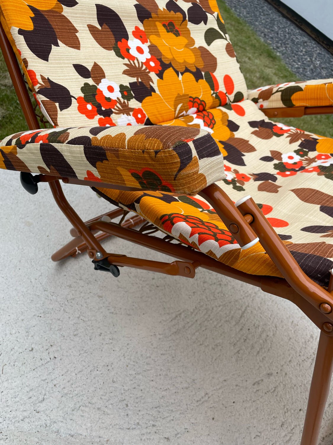 Deckchair chaise longue year 70