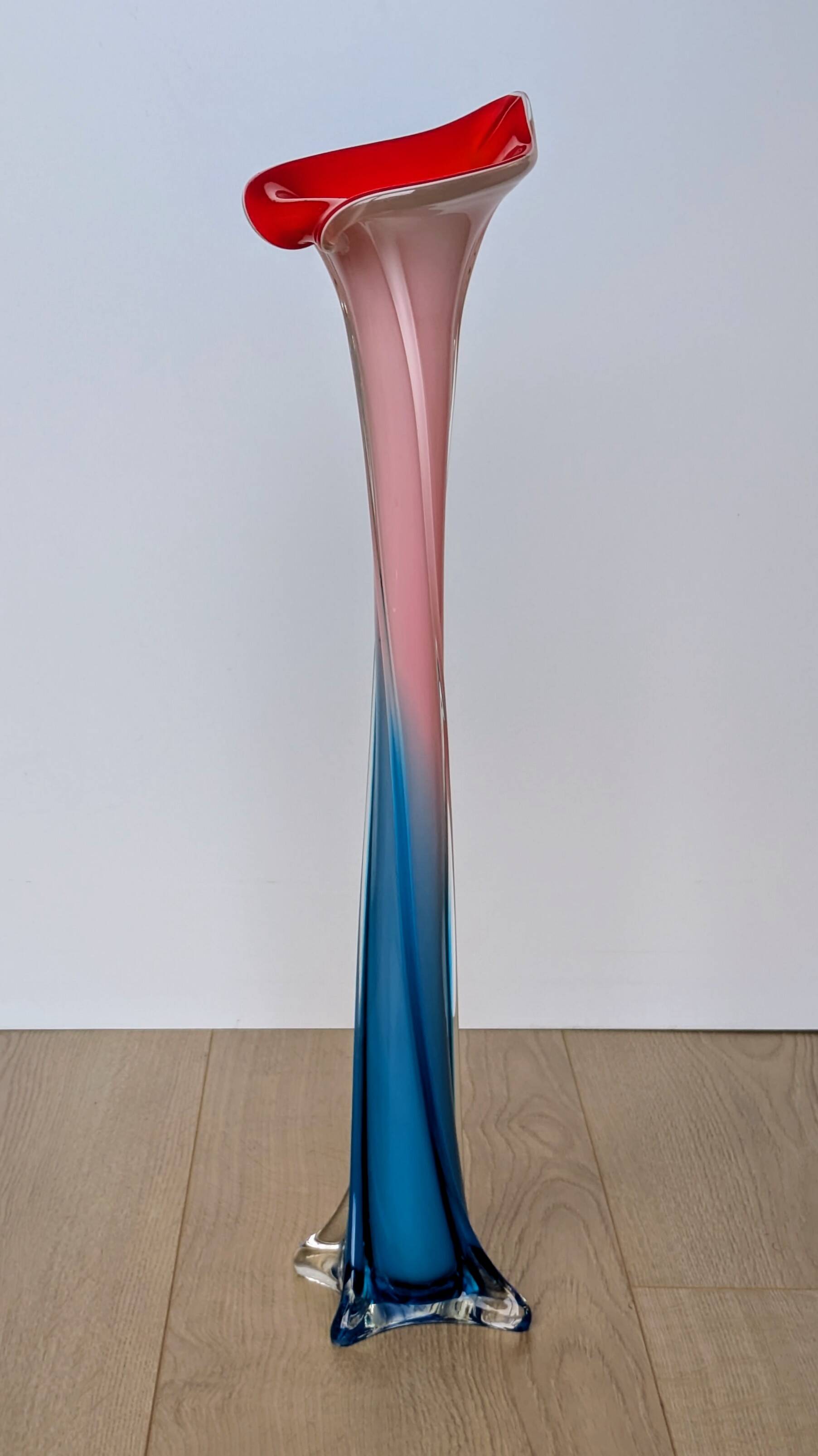 Large Artistic Blown Glass Vase  - 1960s