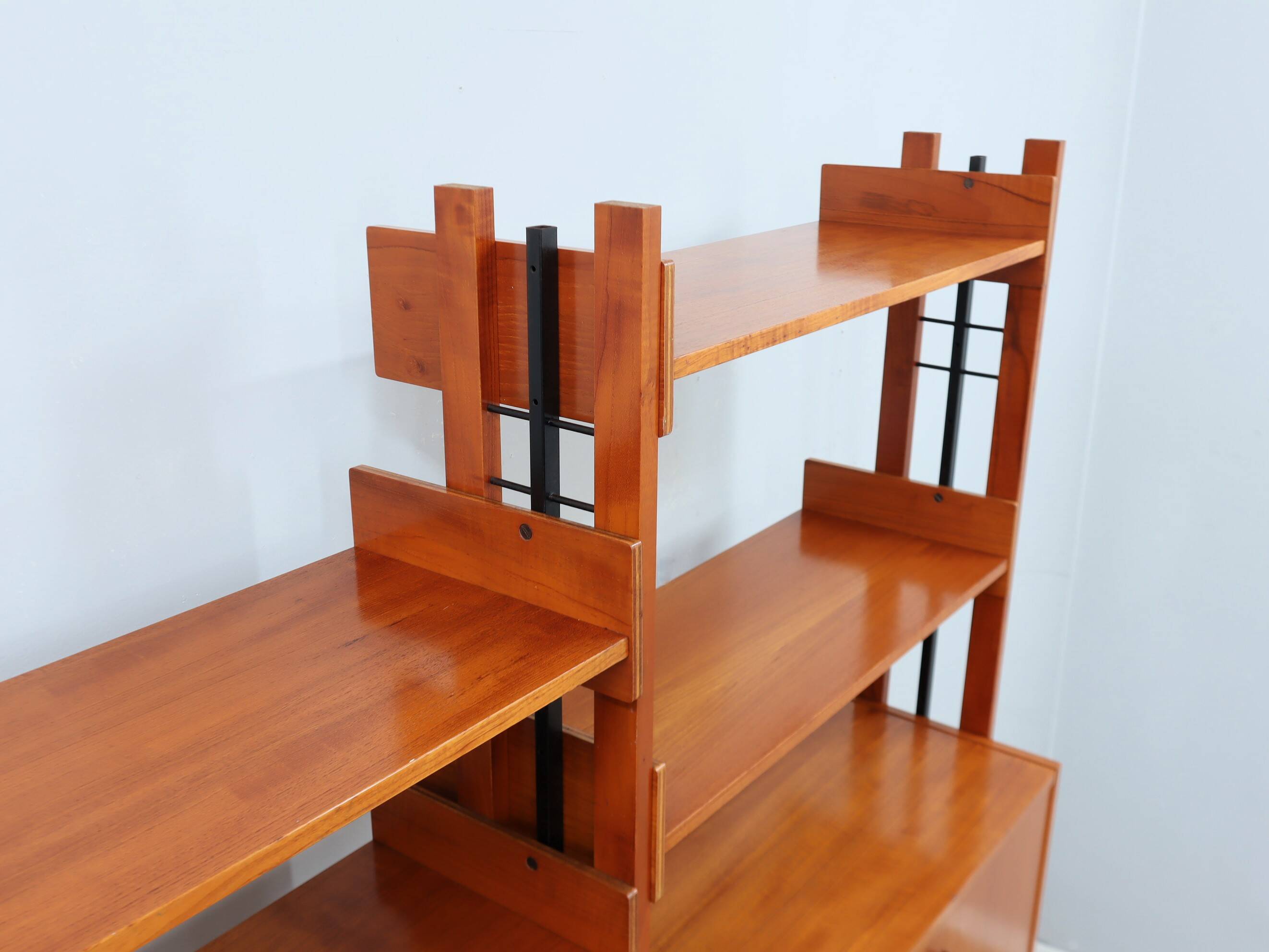 Mid-Century Italian teak bookcase / room divider AV Arredamenti 1960s