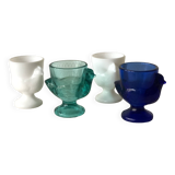 Set of 4 vintage Luminarc egg cups