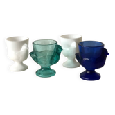 Set of 4 vintage Luminarc egg cups
