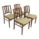 Set of 4 Scandinavian beech chairs, Sweden, 1960