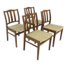 Set of 4 Scandinavian beech chairs, Sweden, 1960