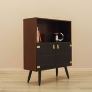 Danish Display Cabinet with Glass Doors and Contrasting Finish, 1970s