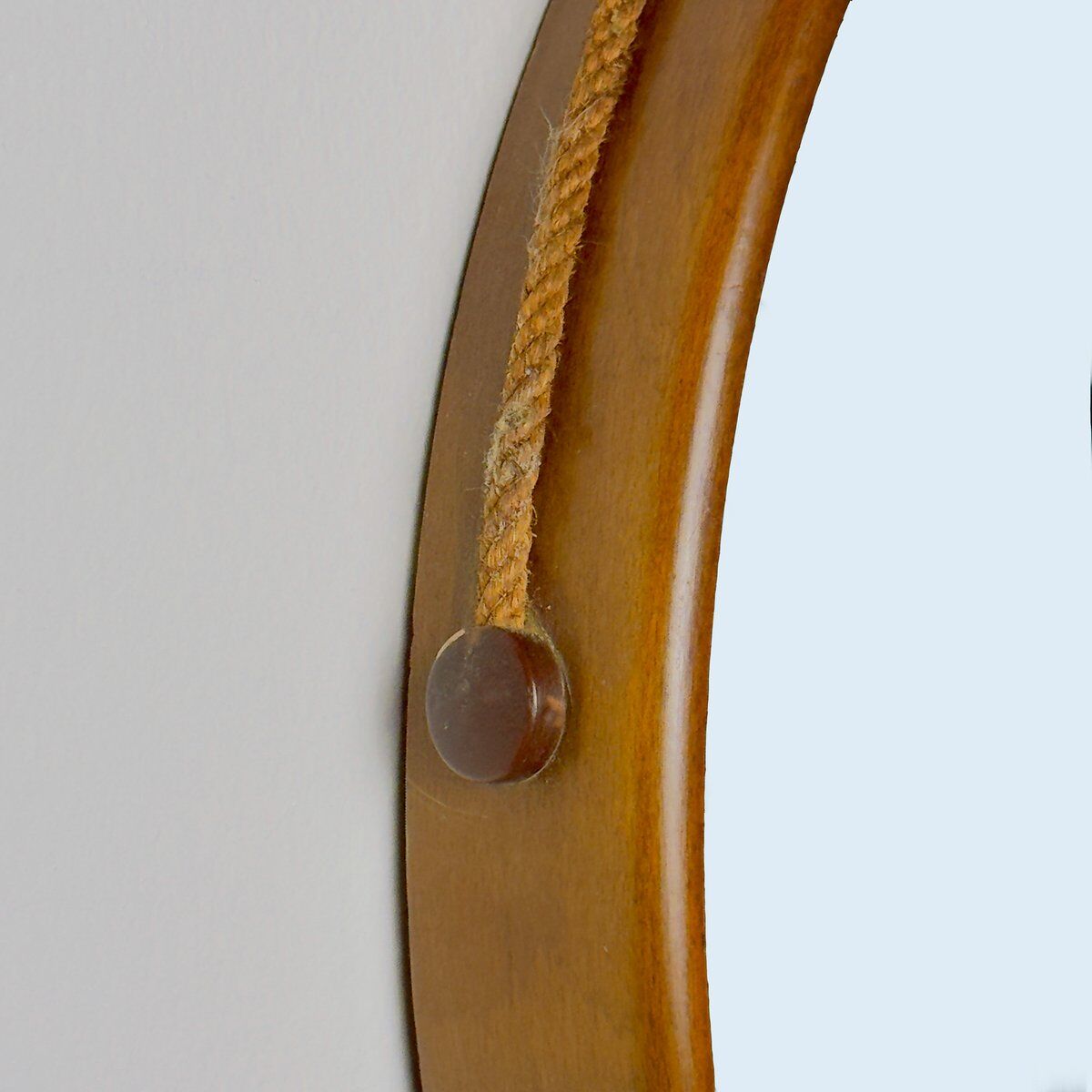 Mid-century wall mirror in teak, Italy, 1960s