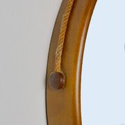 Mid-century wall mirror in teak, Italy, 1960s