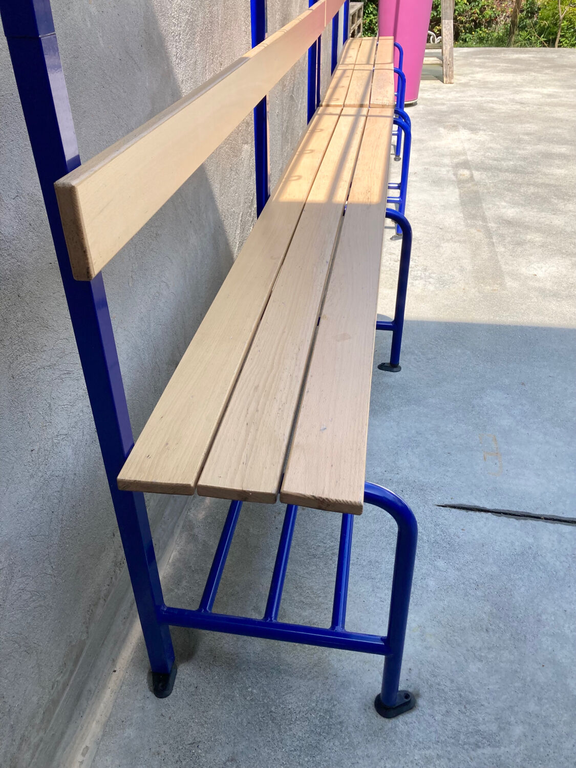 School bench locker rooms