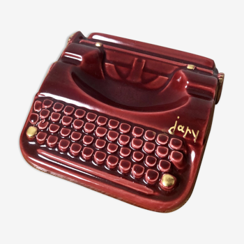 Cendrier publicitaire céramique vintage 60 machine à écrire JAPY France