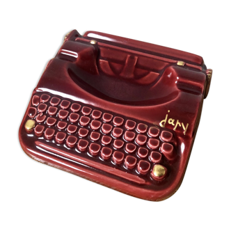 Vintage ceramic advertising ashtray 60 JAPY typewriter France