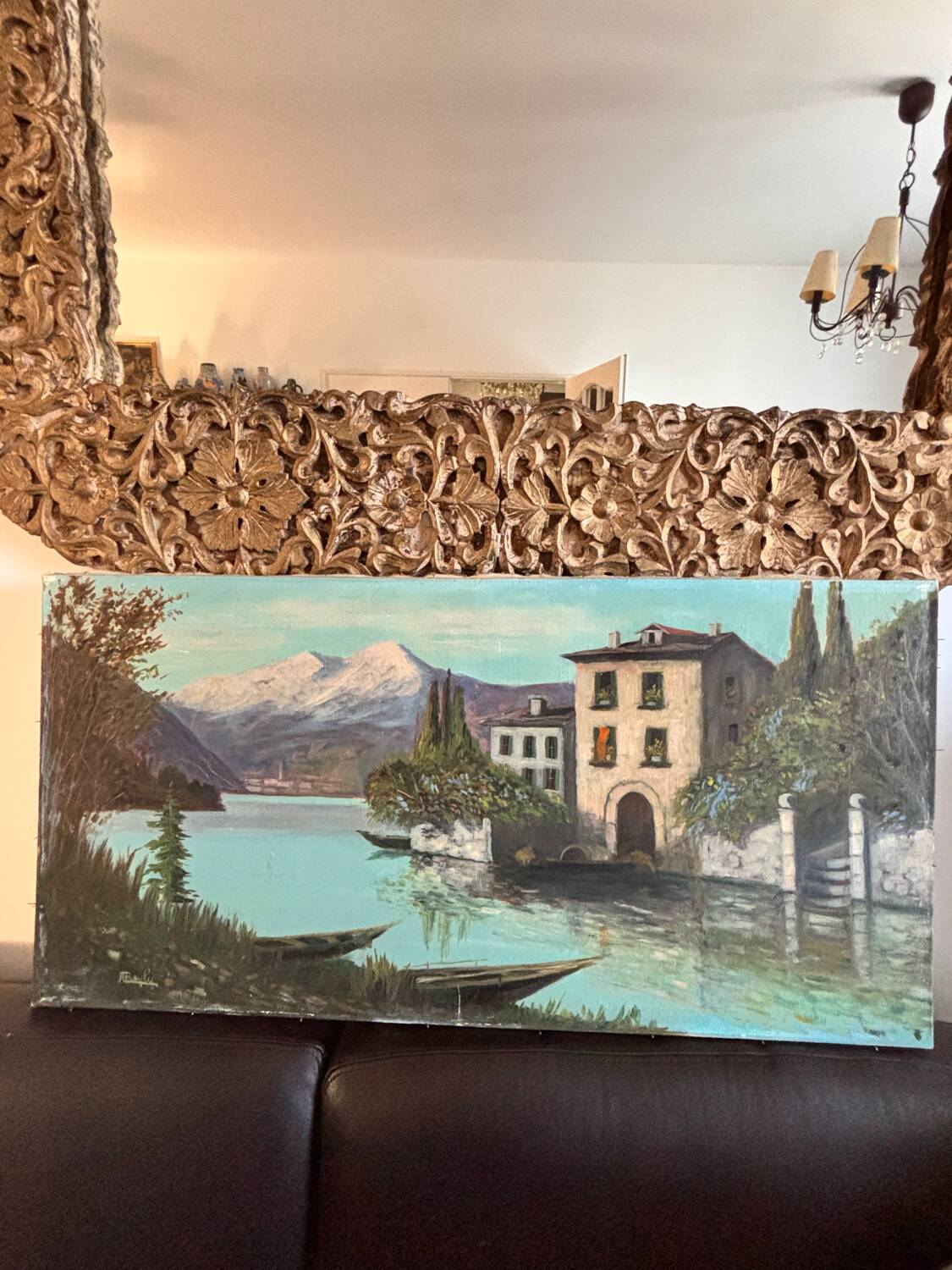 Large oil on canvas from the 20th century signed J. Beyly.