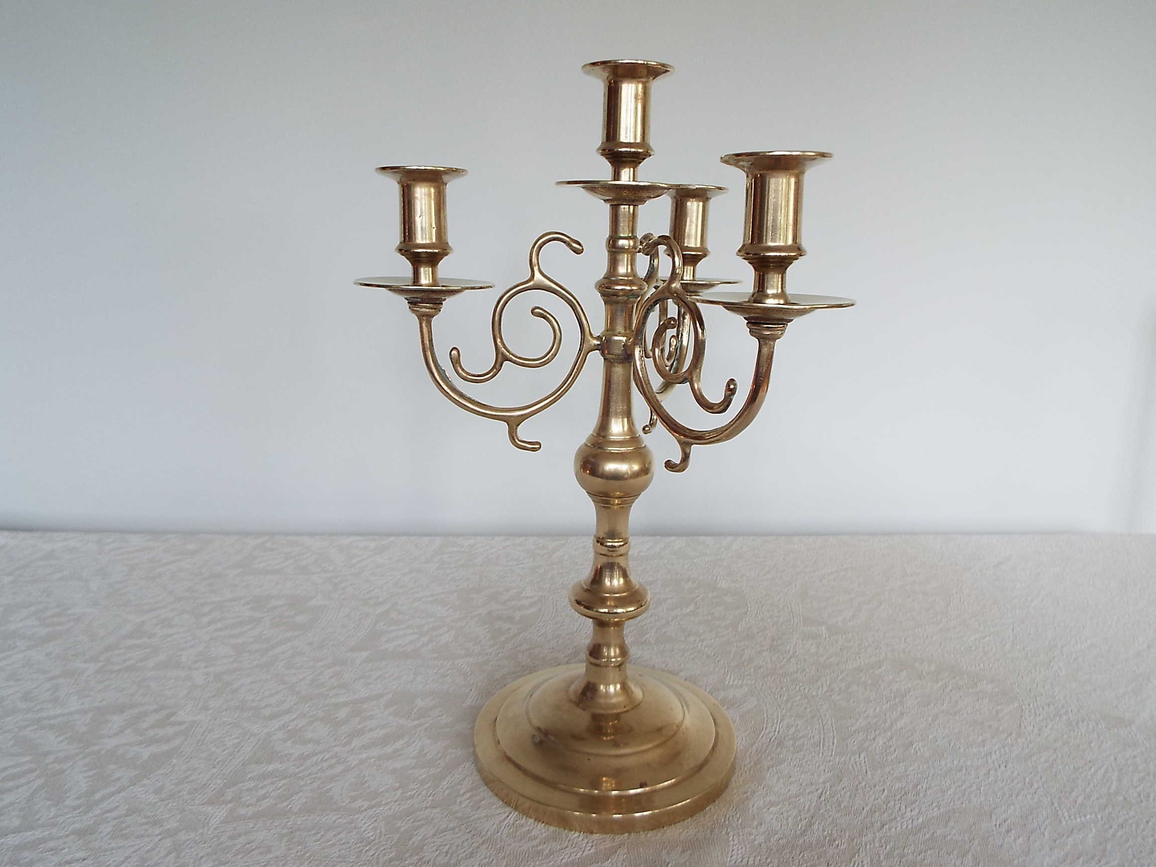 Brass chandelier 4 burners 3 branches