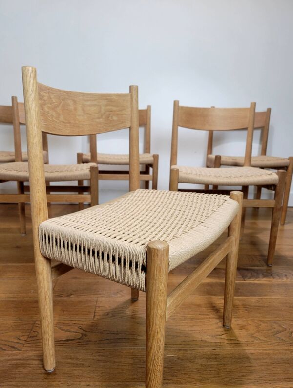 Ensemble de 6 chaises par Hans J. Wegner pour Carl Hansen & Søn, 1960