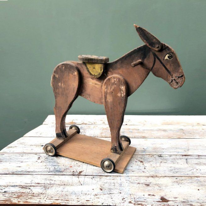 Jouet Ancien En Forme D'âne - Circa 1930 - Fabriqué En France - Occasion