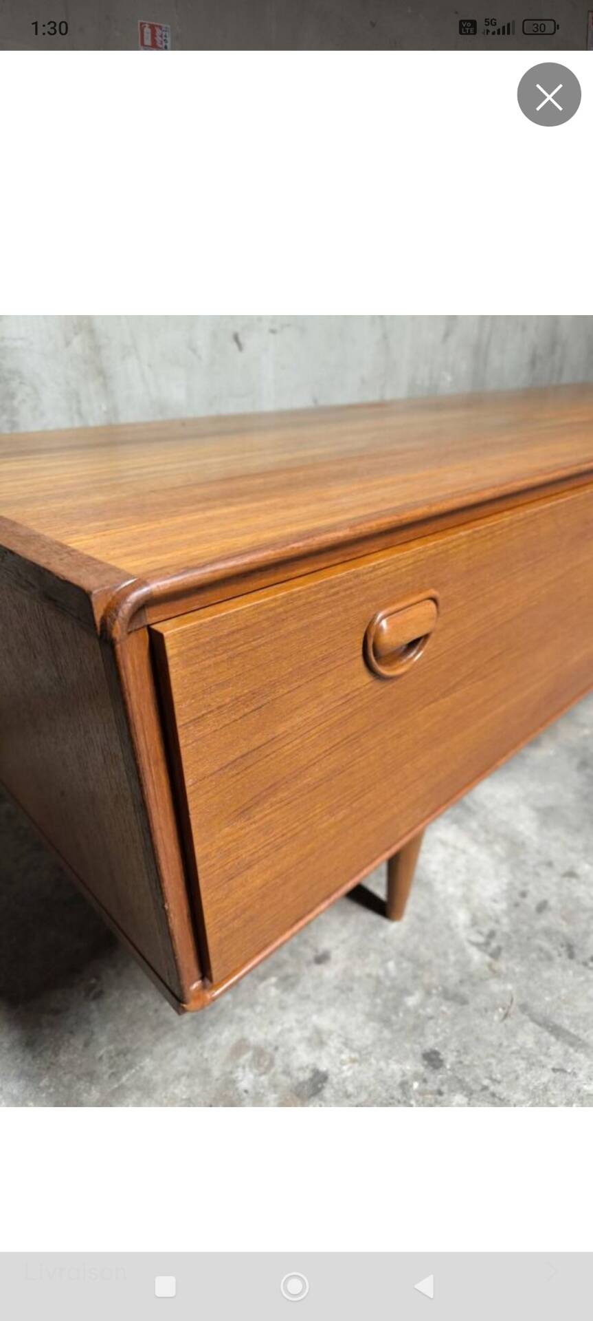 Vintage Scandinavian teak sideboards from the 1970s.