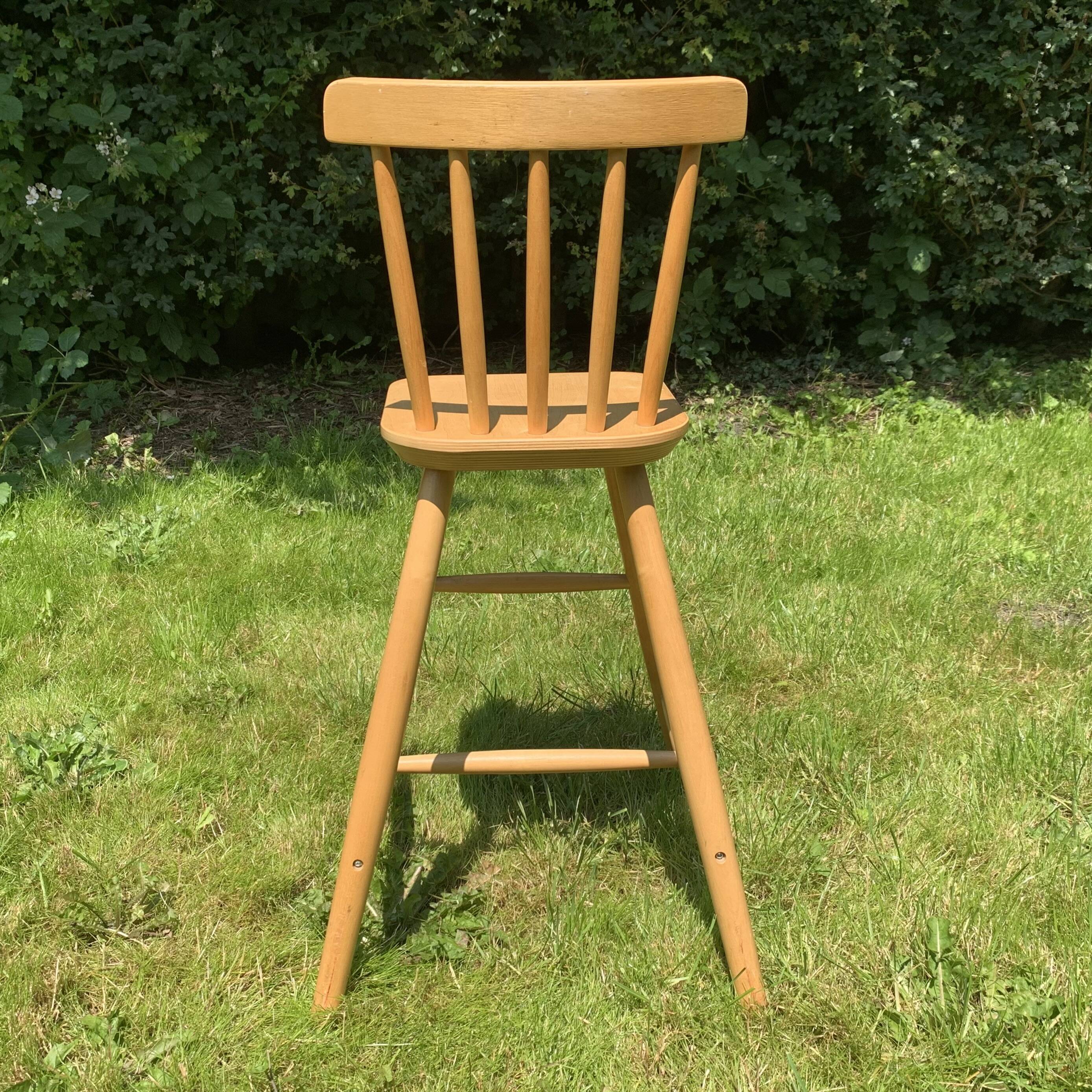 Children's wooden high chair