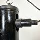 Suspension industrielle en émail noir, 1950s