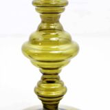 80s Amber Glass Candle Holder