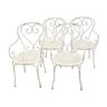 Wrought iron garden armchairs