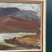 Swedish Oil on Canvas – “Mountains and Water” – Signed – Vintage & Framed