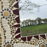Handcrafted mirror, glass mosaic, natural stone......