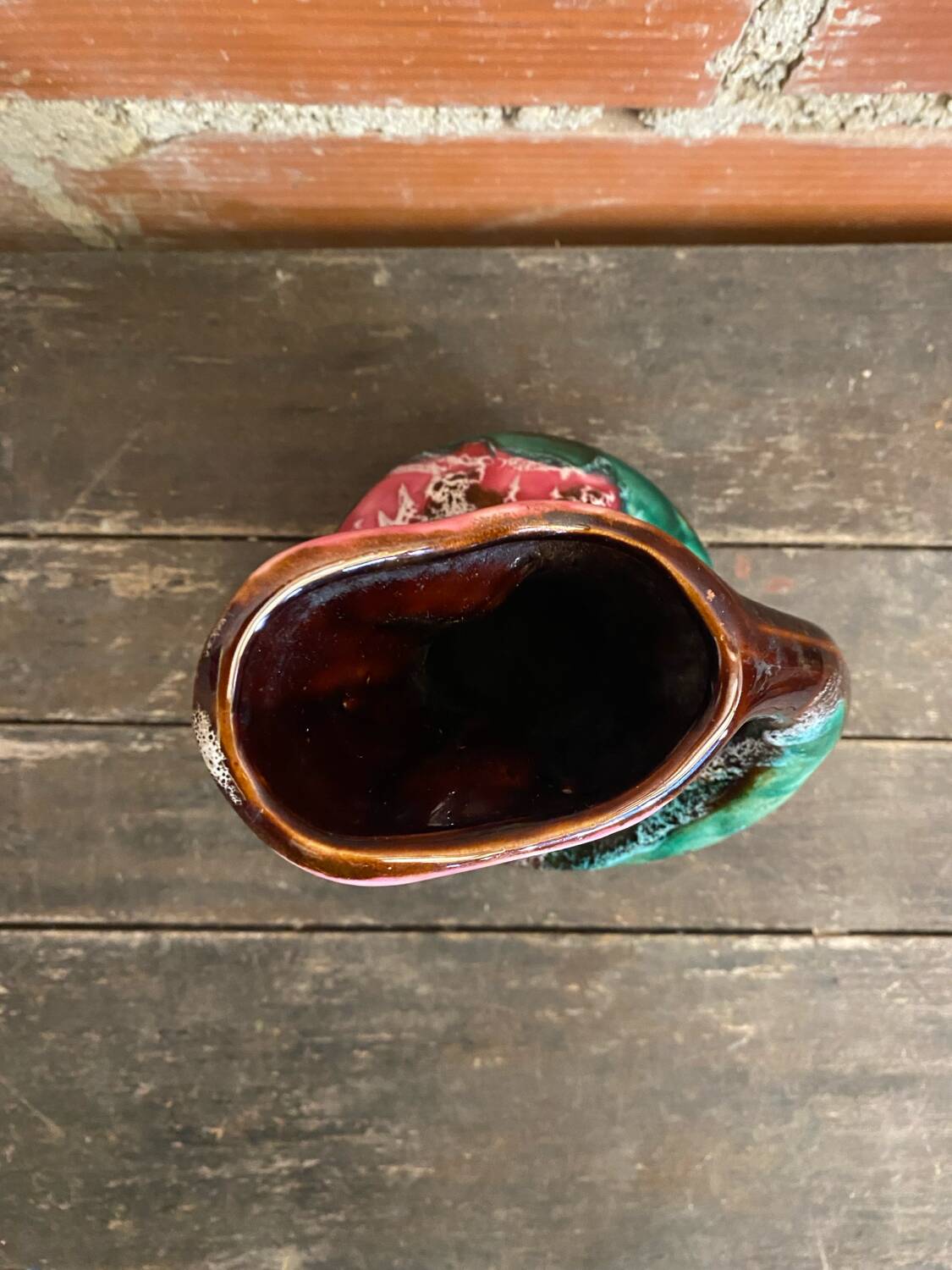 Old pichet vallauris polychrome glazed ceramics france vintage