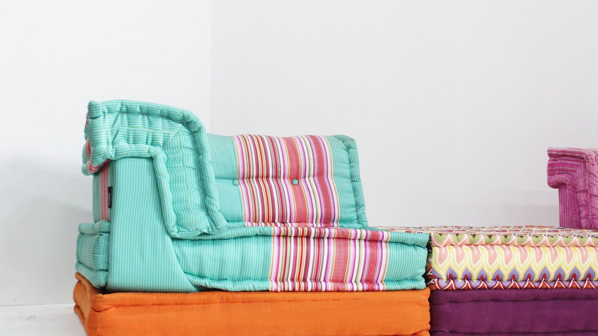 Canapé Mah Jong Roche Bobois design Kenzo Takada par Hans Hopfer, ensemble de 11.
