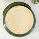 Christmas serving bowl, French BCI holly ceramic bowl, green glazed