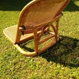 Chaise pliante en rotin